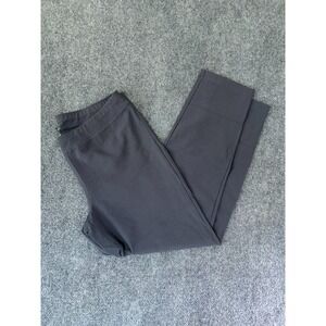 Eileen Fisher Gray Viscose Stretch Pull On Ankle Pants Womens Tapered Leg Size M